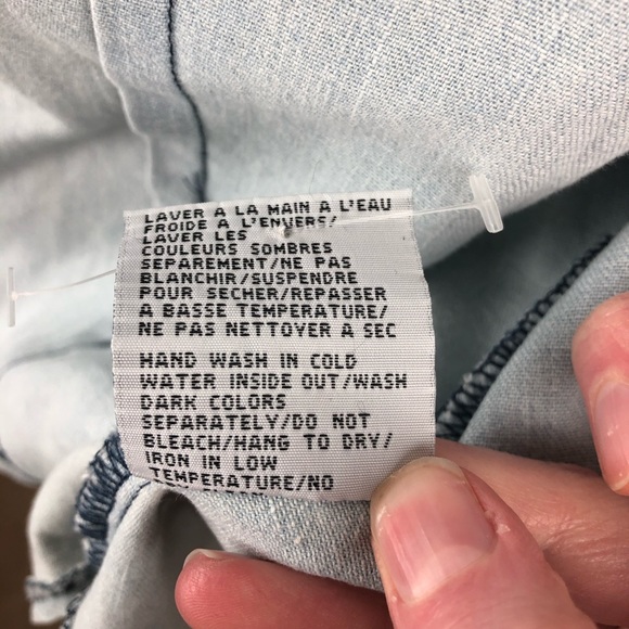 RD Light Wash Denim Long Sleeve Snap Button Top - Picture 8 of 8